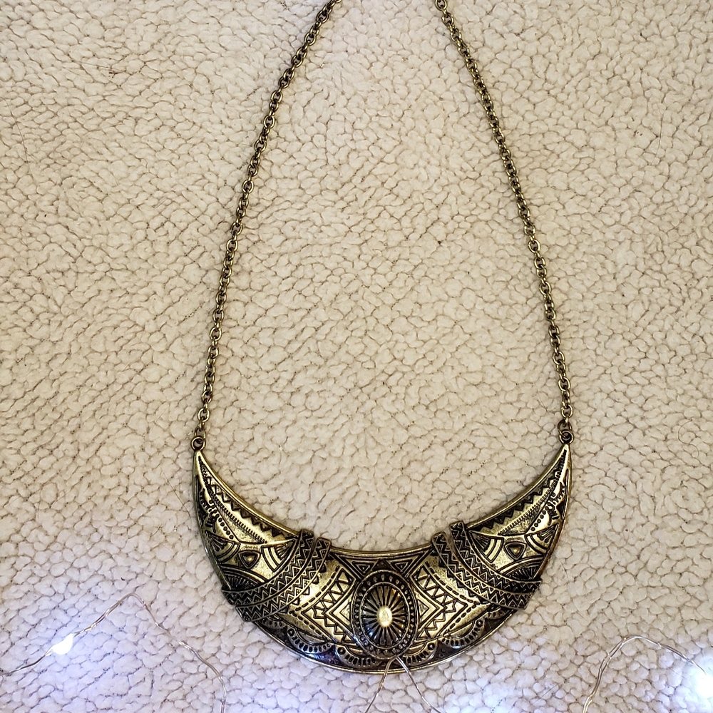 Lux Accessories Tribal Statement Necklace
